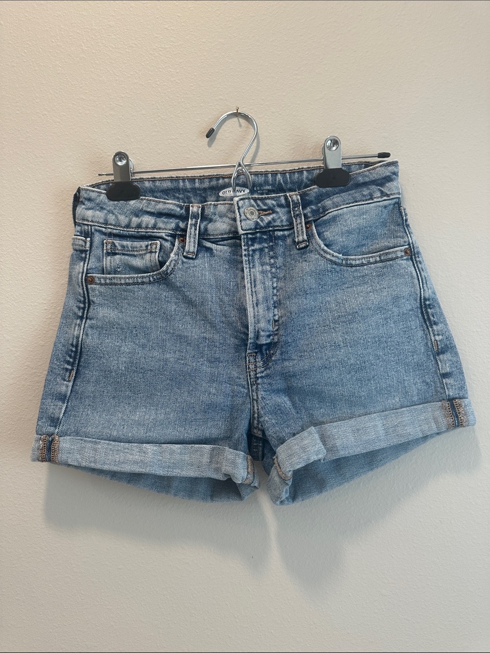 Old Navy Light Blue Rolled Cuff Denim Shorts